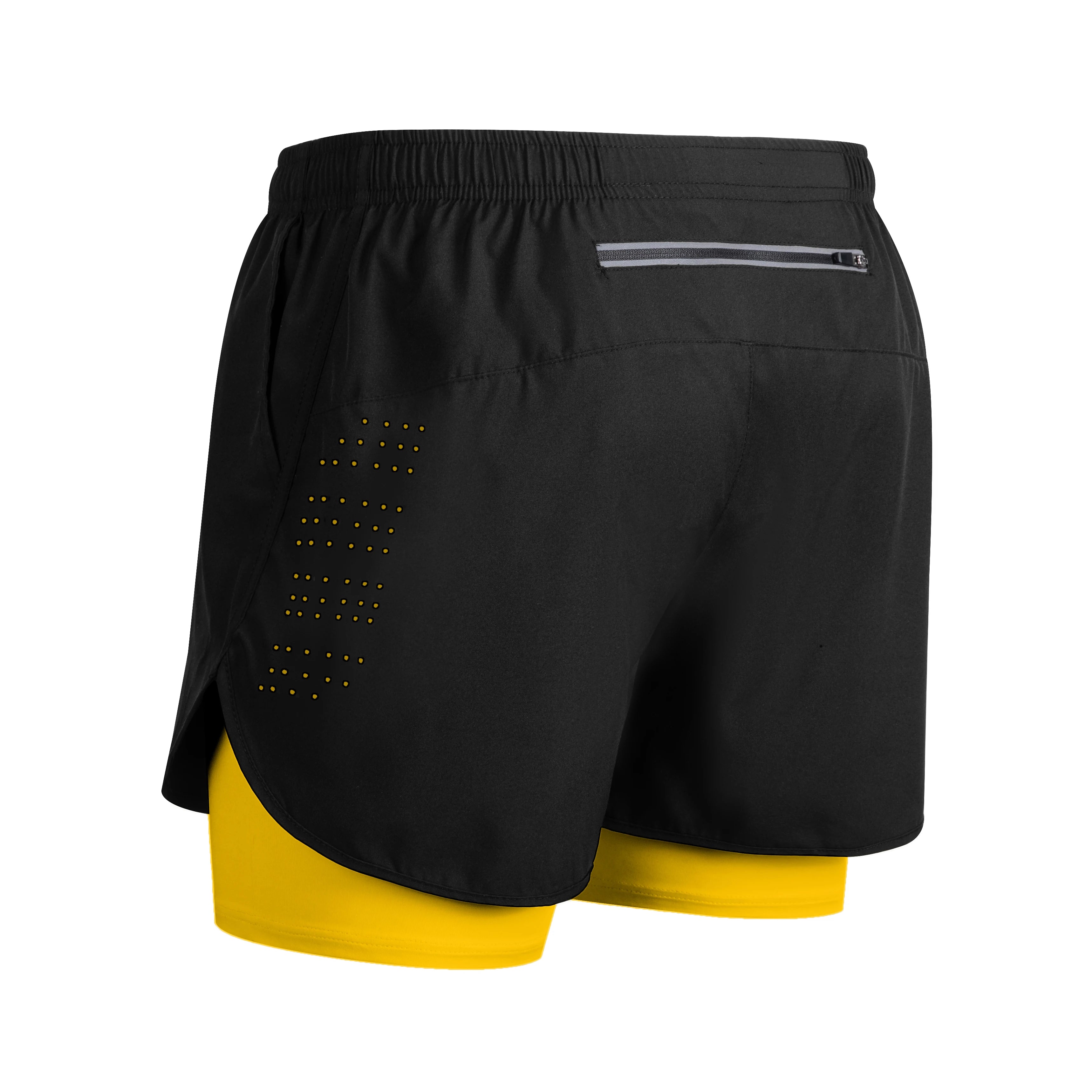 Men’s Quick-Dry Double-Layer Training Shorts – Black