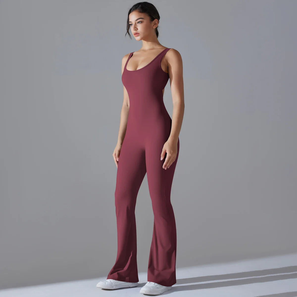 Women Jumpsuit Backless Fitness Suit