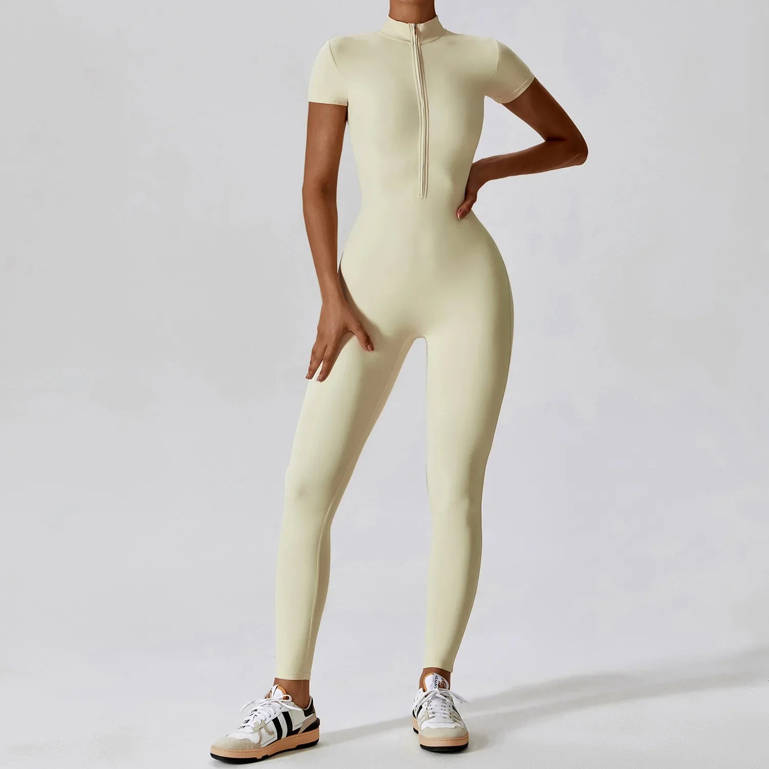 Women Jumpsuit Zipper Yoga Suit