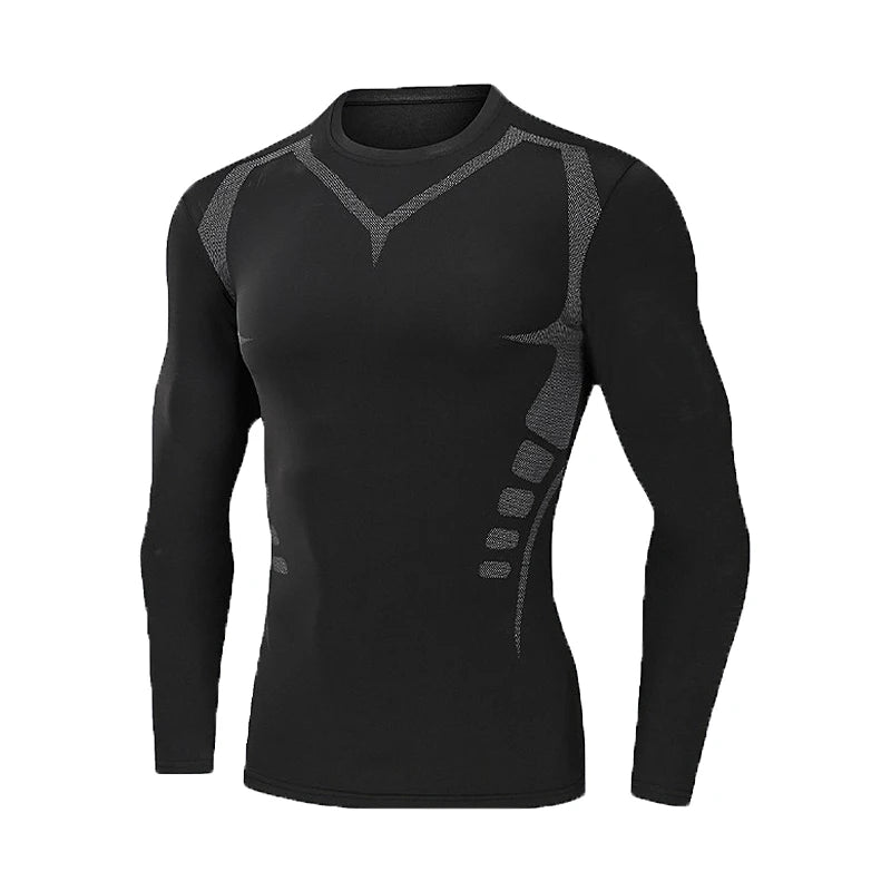 Men’s Fleece-Lined Long Sleeve Compression Base Layer