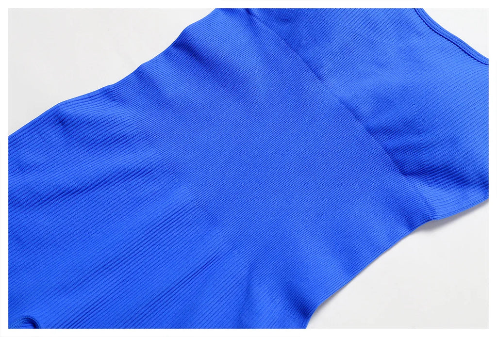 Women Jumpsuit Ribbed Yoga Tracksuit