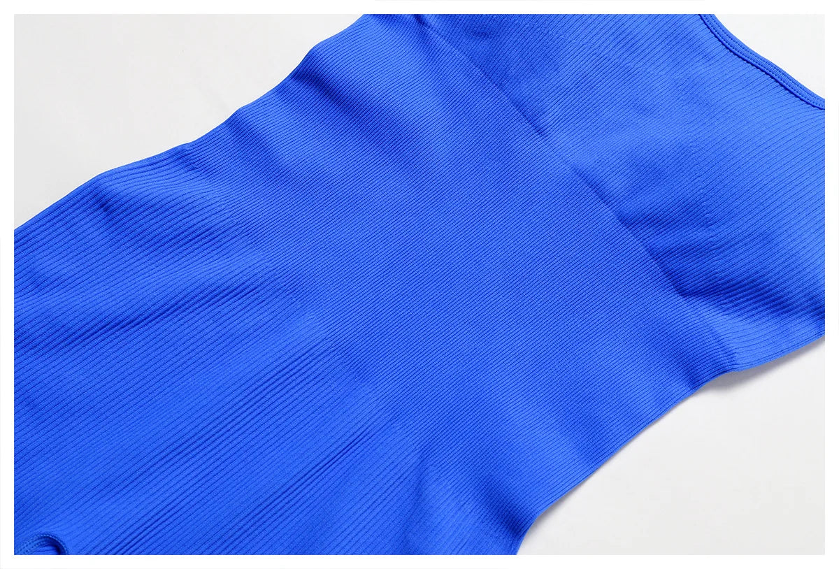 Women Jumpsuit Ribbed Yoga Tracksuit