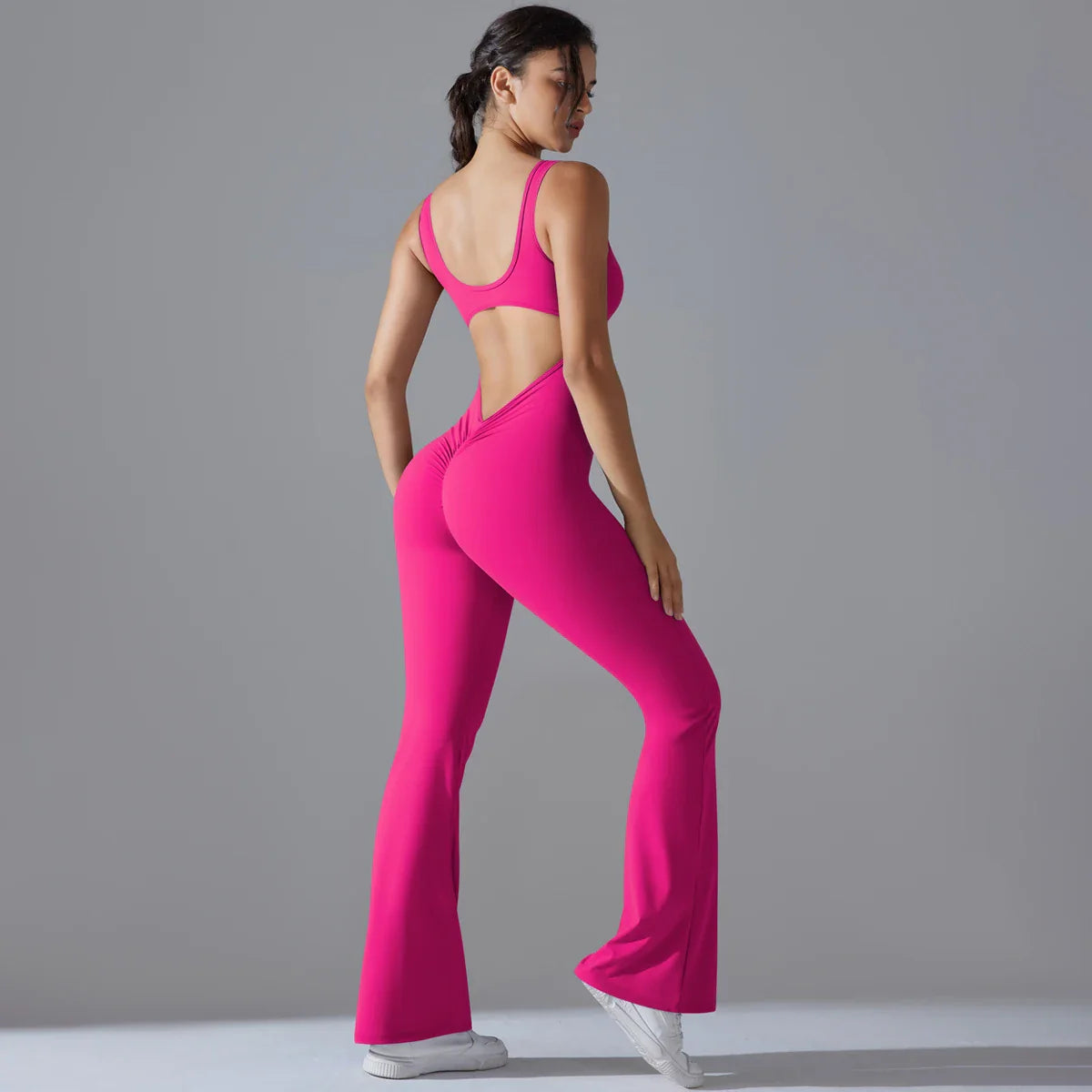 Women Jumpsuit Backless Fitness Suit