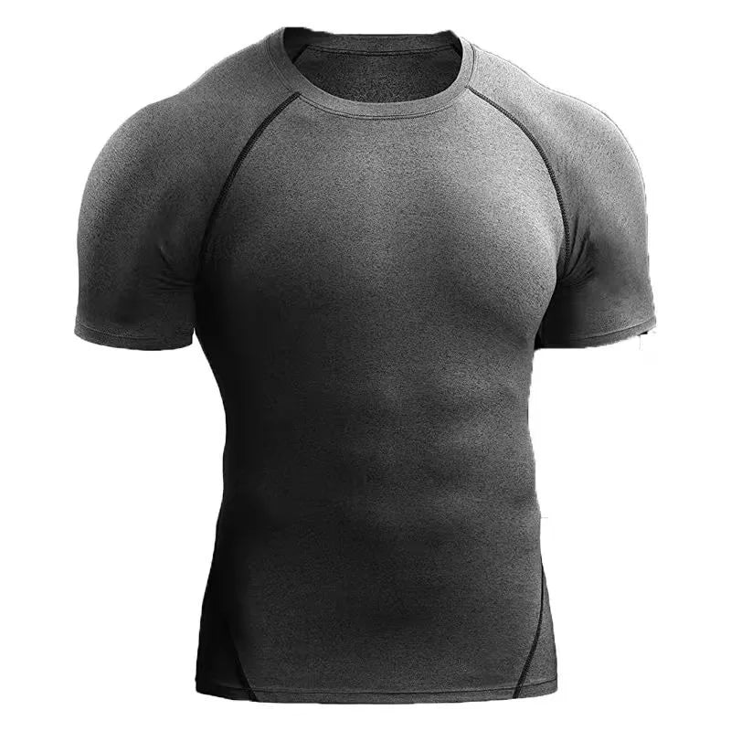 Men’s Quick-Dry Compression Training T-Shirt – Short Sleeve