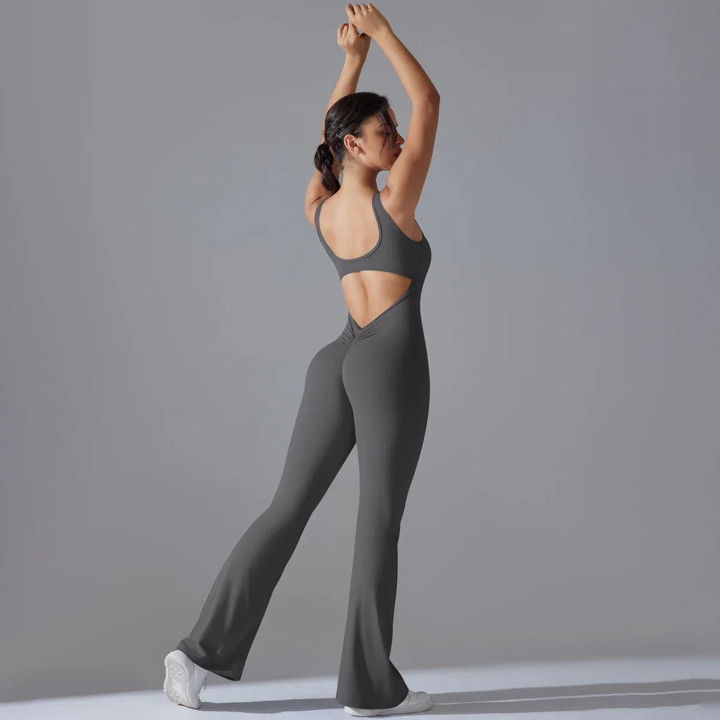 Women Jumpsuit Backless Fitness Suit