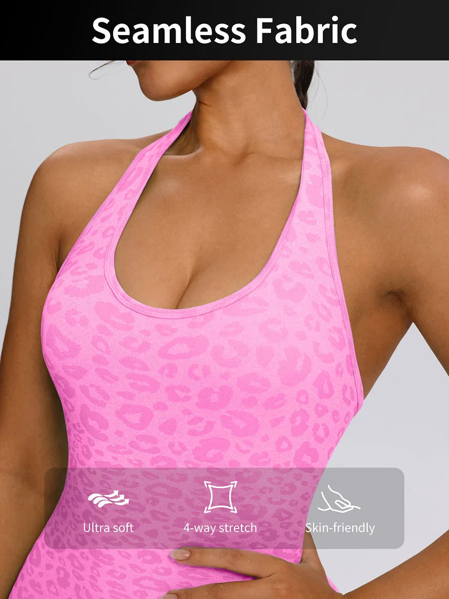 Women Jumpsuit Leopard Romper Suit