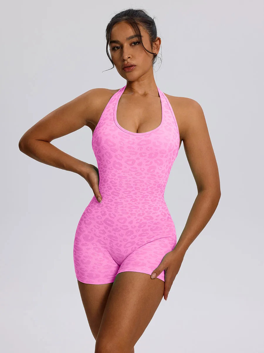 Women Jumpsuit Leopard Romper Suit