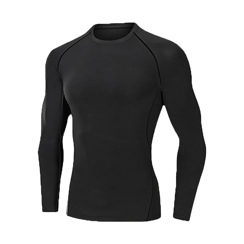 Men’s Fleece-Lined Long Sleeve Compression Base Layer