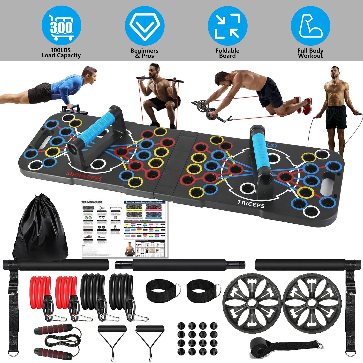 AthletiCore 15-in-1 Push-Up Training Board Kit