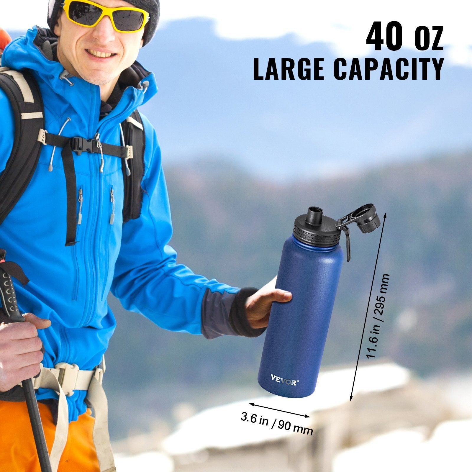 AthletiCore 40oz Insulated Stainless Steel Bottle
