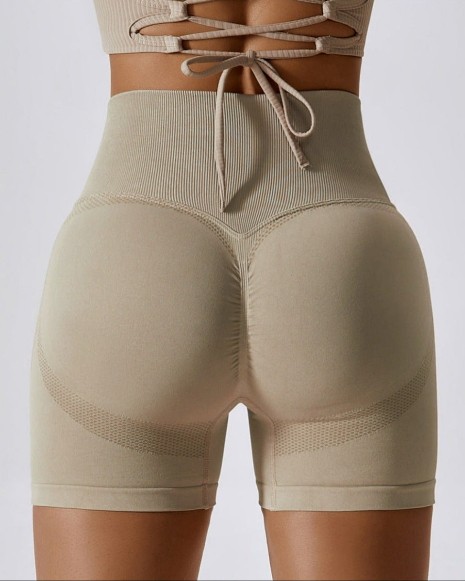 Gymfit V-söm shorts beige