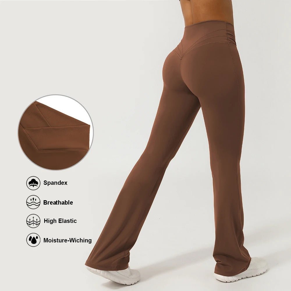 V-Cross front flare leggings