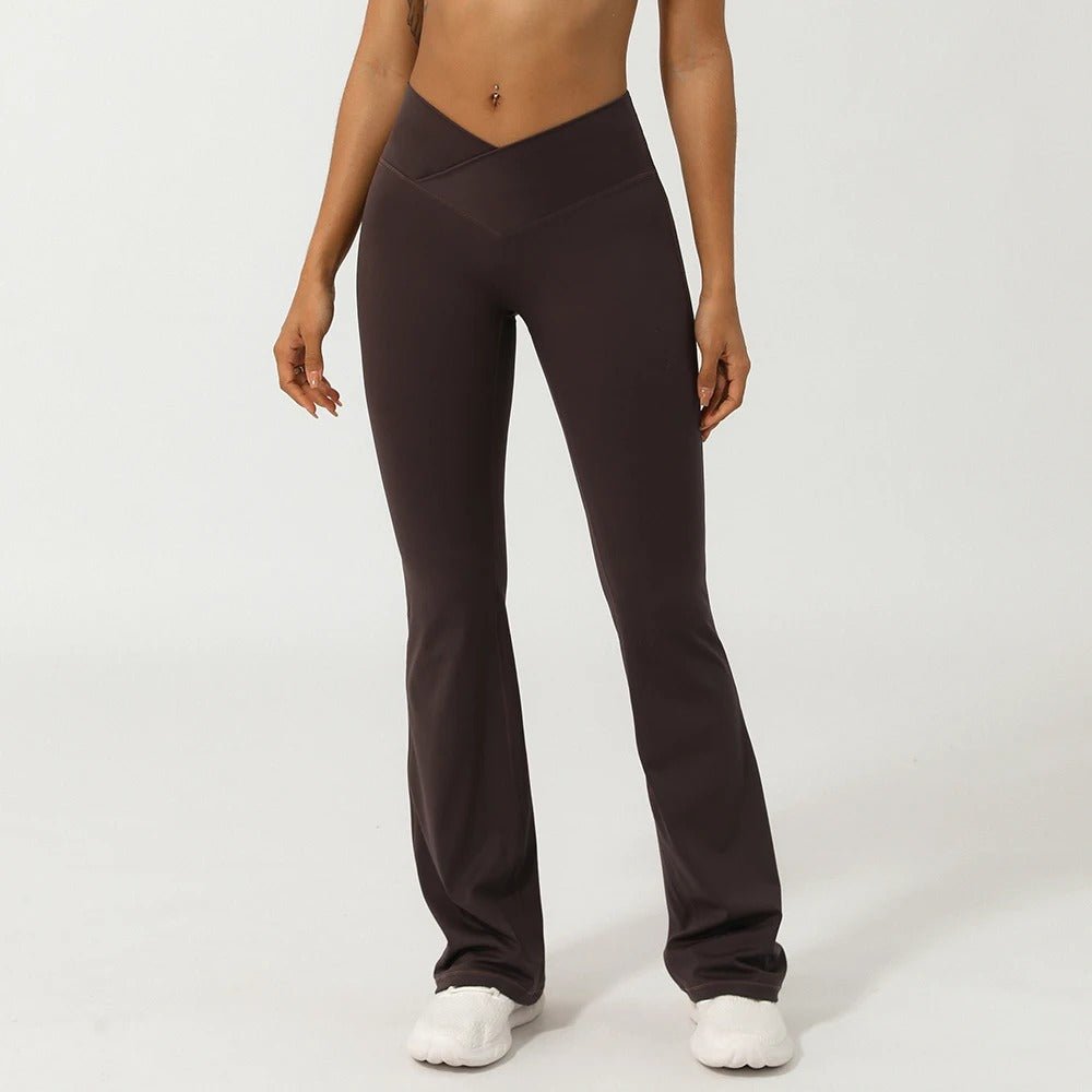 V-Cross front flare leggings