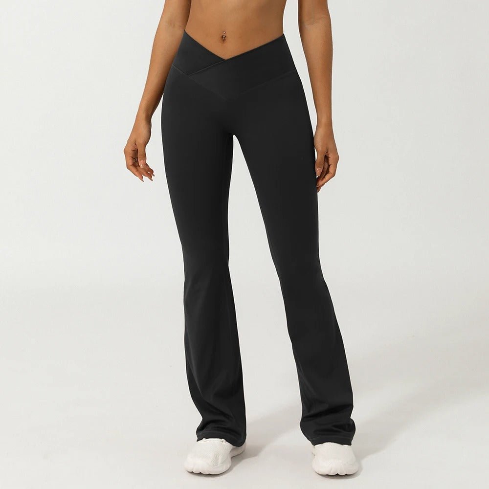 V-Cross front flare leggings