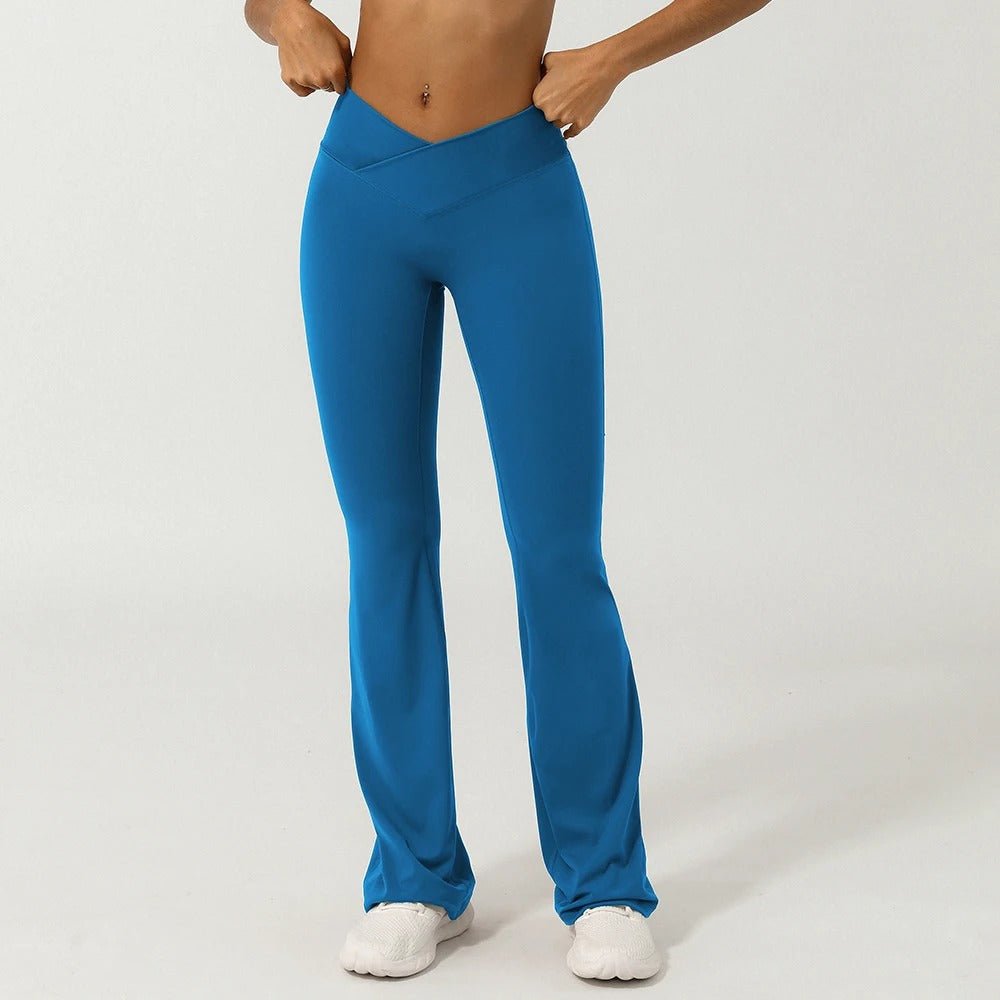 V-Cross front flare leggings